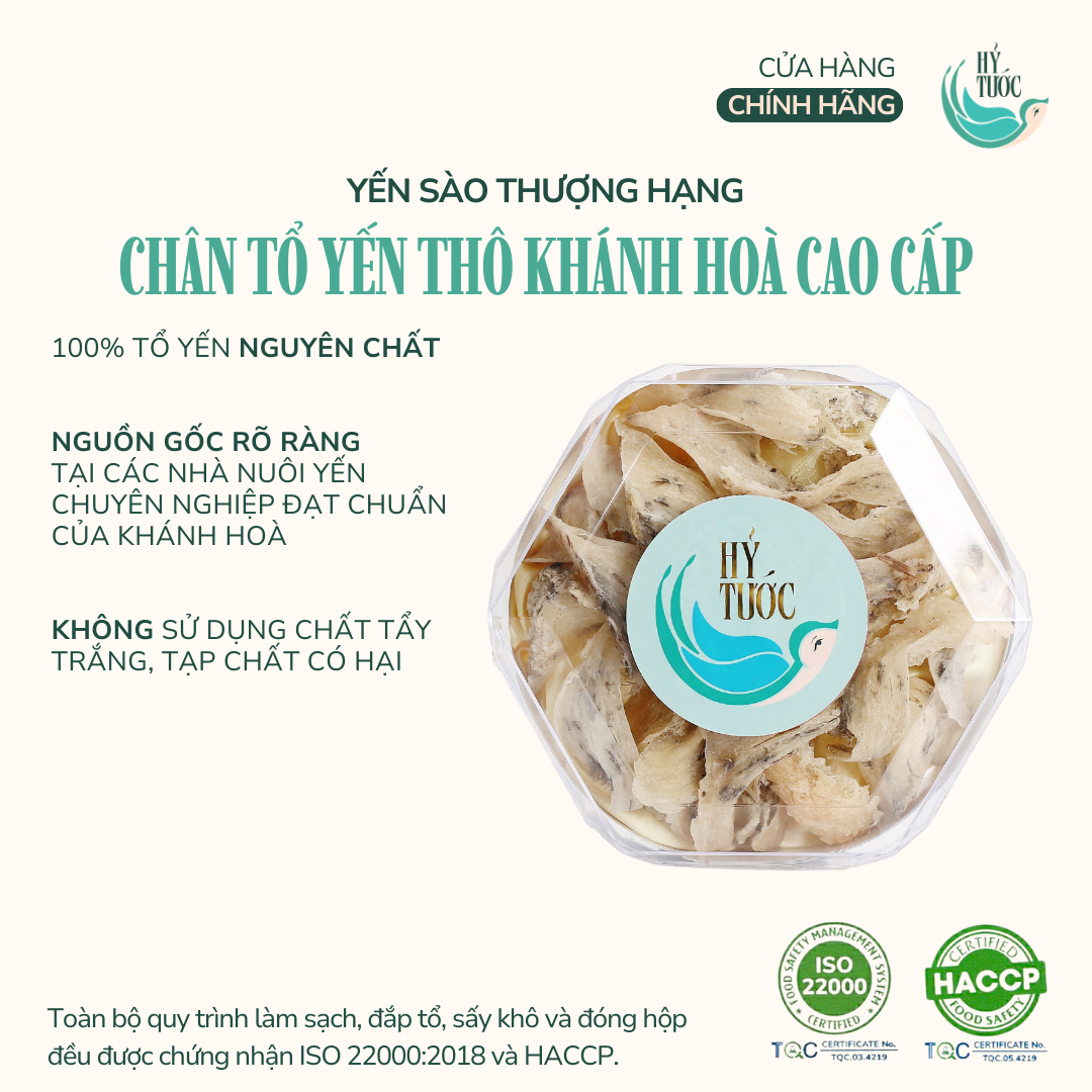 Chân Tổ Yến Thô Khánh Hòa Nguyên Chất Cao Cấp