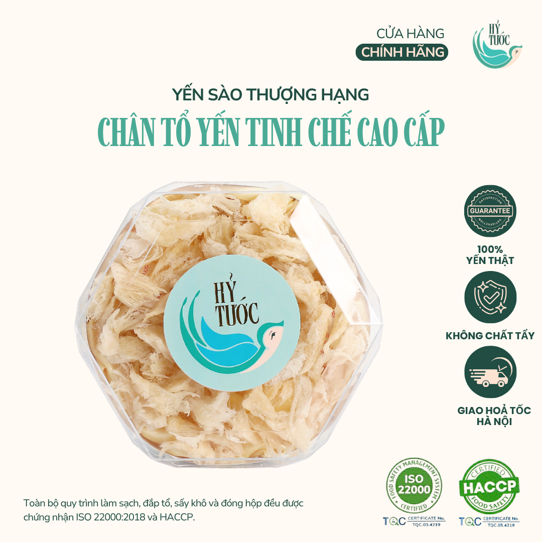 Chân Tổ Yến Khánh Hoà Tinh Chế Cao Cấp Hộp 30g, 50g, 100g