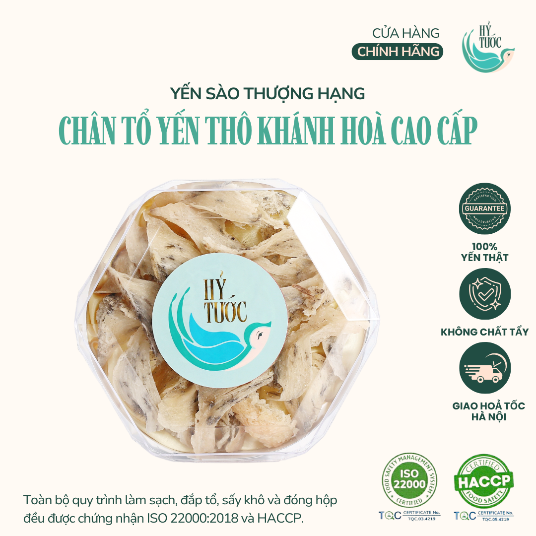 Chân Tổ Yến Thô Khánh Hòa Nguyên Chất Cao Cấp