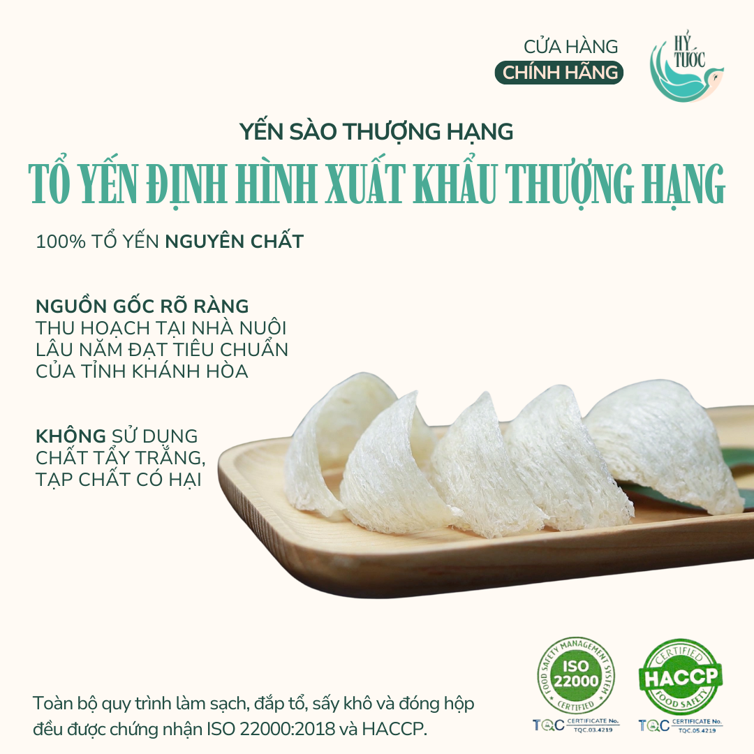 Tổ Yến Định Hình Xuất Khẩu Loại Thượng Hạng