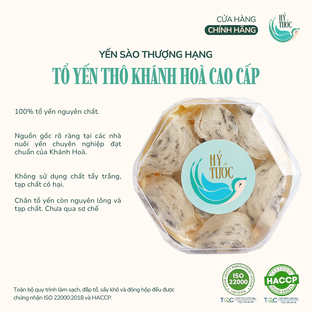 Tổ Yến Thô Khánh Hòa Cao Cấp - Hộp 50G, 100G