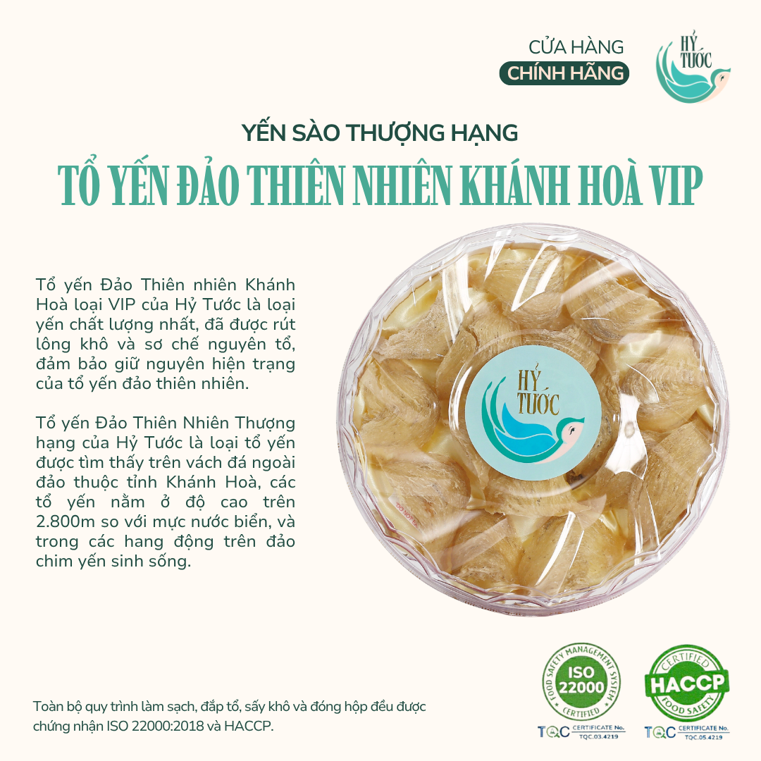 Tổ Yến Đảo Thiên Nhiên Khánh Hoà Nguyên Chất Thượng Hạng - Hộp 100G
