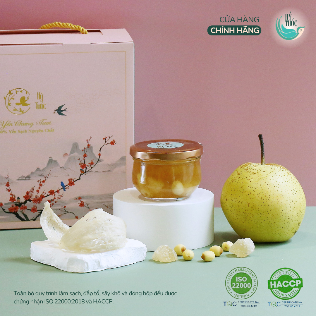 Yến Chưng Tươi Vị Hạt Sen, Lê và Gừng, Hũ 100ml, 150ml