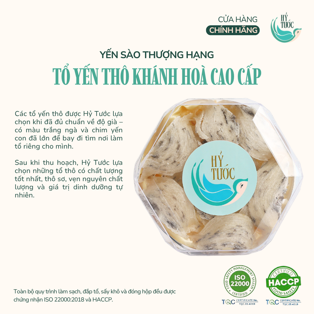 Tổ Yến Thô Khánh Hòa Cao Cấp - Hộp 50G, 100G