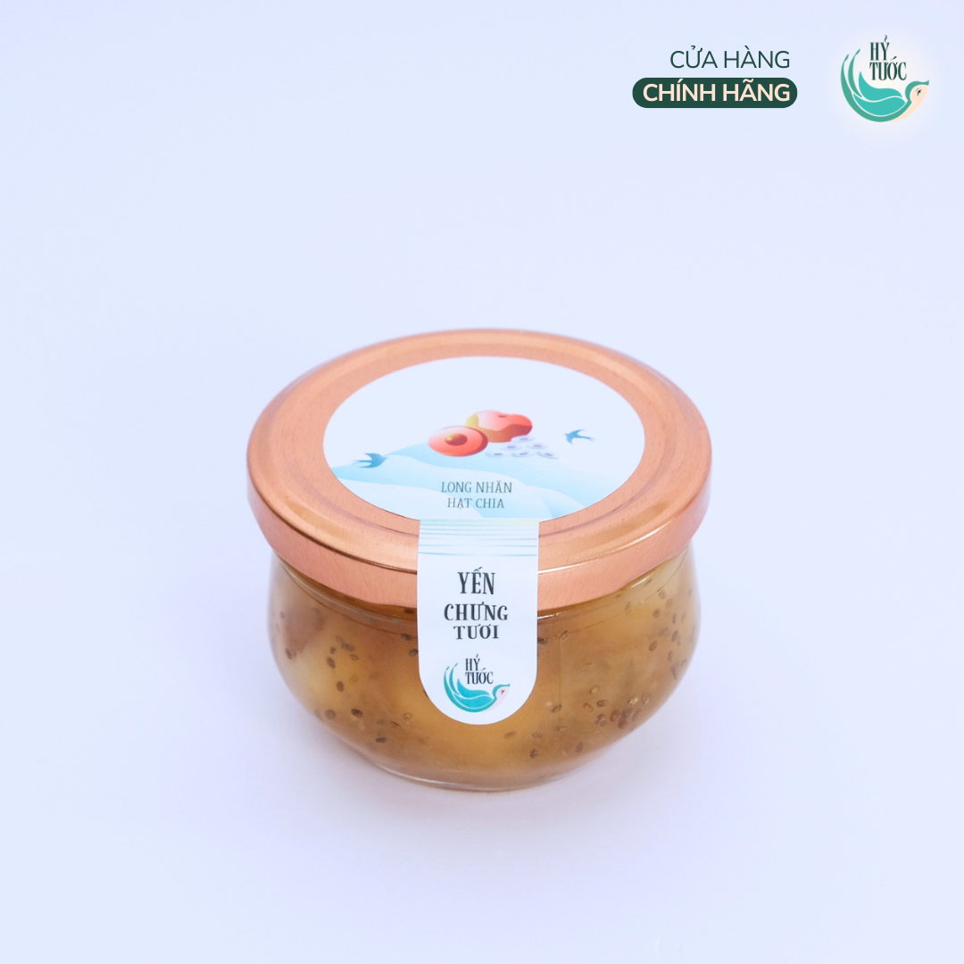 Yến Chưng Tươi Vị Long Nhãn và Hạt Chia Hũ 100ml, 150ml