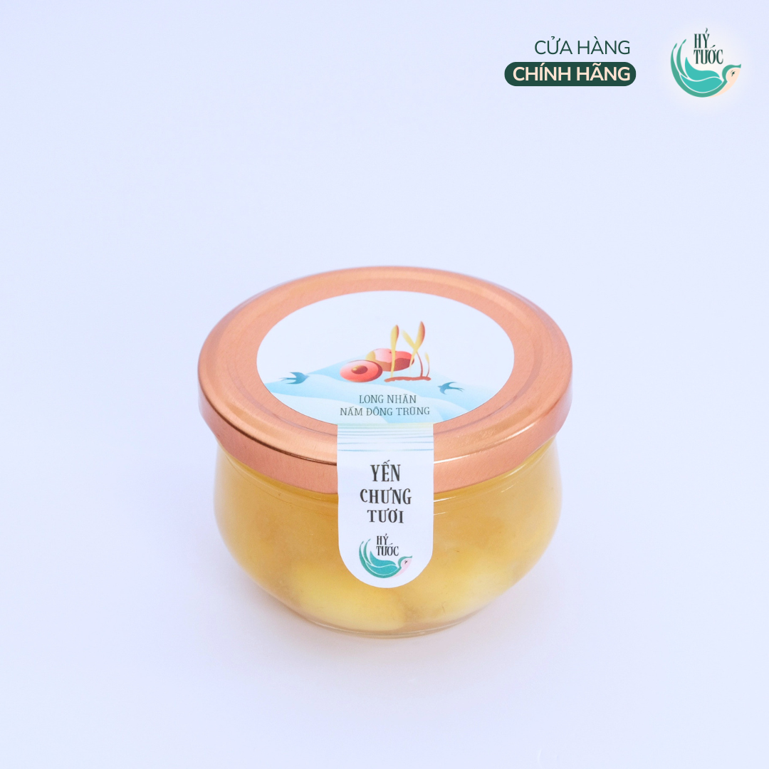 Yến Chưng Tươi Vị Long Nhãn và Nấm Đông Trùng Hũ 100ml, 150ml