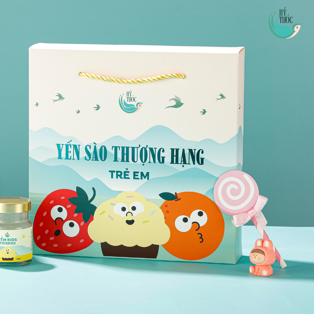 Hộp Quà Yến Chưng Sẵn Hỷ Ngọc Yến cho Trẻ Em hũ 70ml