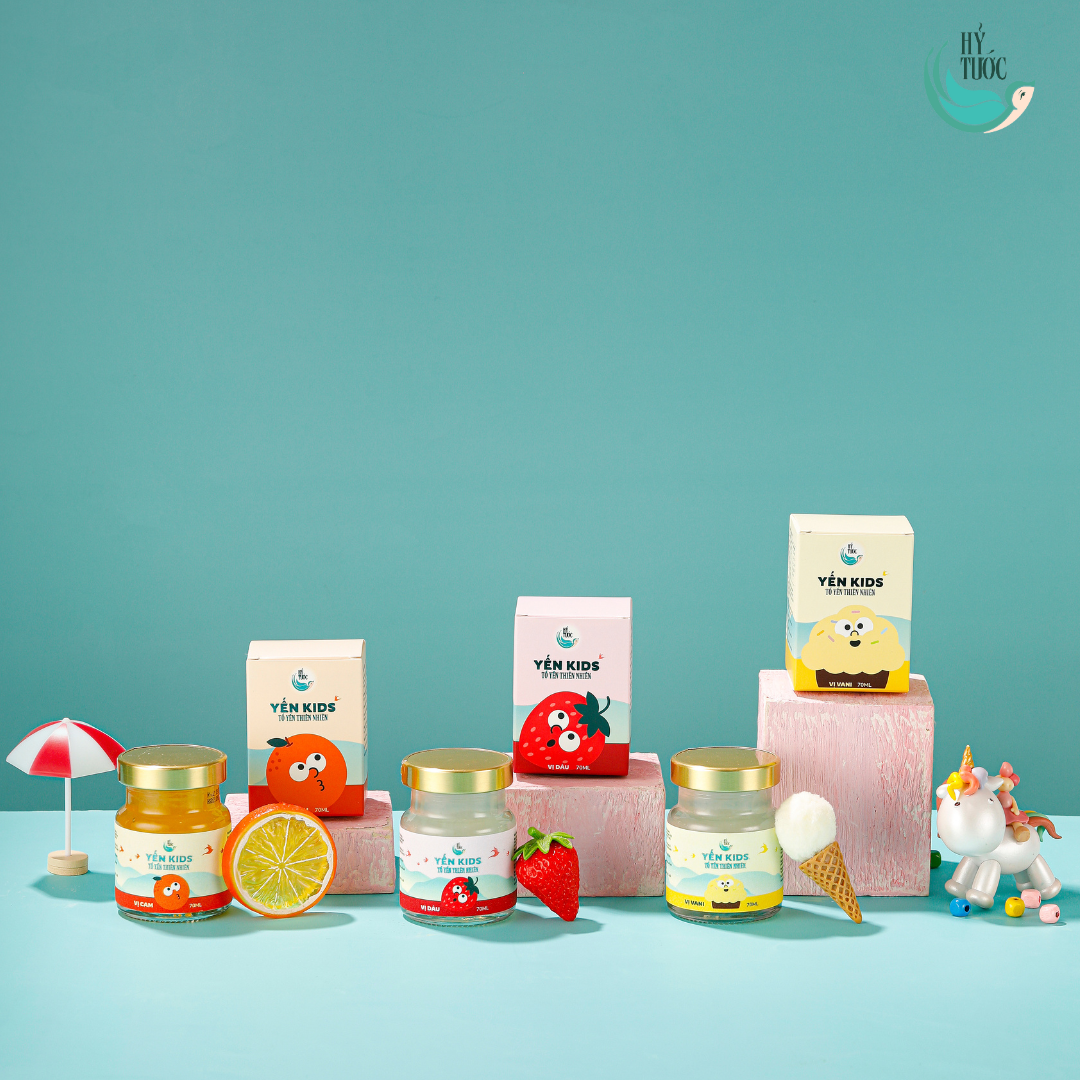 Hộp Quà Yến Chưng Sẵn Hỷ Ngọc Yến cho Trẻ Em hũ 70ml